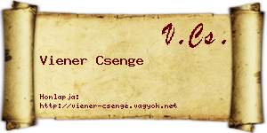 Viener Csenge névjegykártya